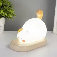 Ночник "Котёнок на коврике" LED 3Вт 5V USB АКБ 9х15х13,2 см