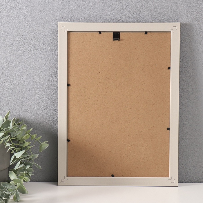 Фоторамка пластик формат А4 Фоторамка пластик формат А4 "Корзинное плетение" бежевая 24,4х33,1 см