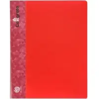 Папка с 100 вкладышами А4, 700 мкм, Calligrata, карман на корешке, красная