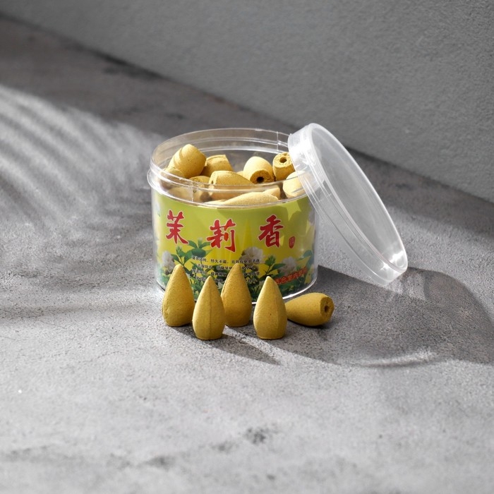 Благовония конусные Благовония конусные "Жасминовый аромат", пуля, 40 капсул, стелющийся дым