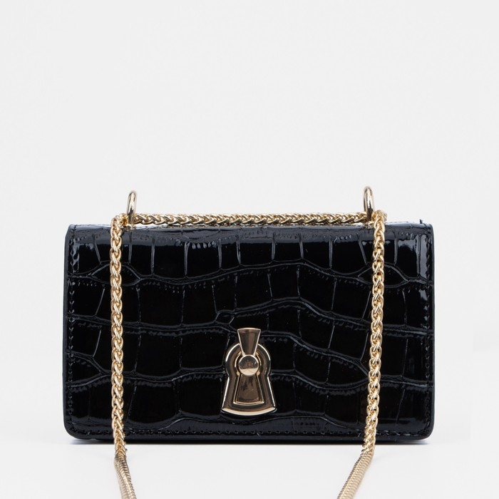 Сумка-мессенджер на застёжке, цвет чёрный Сумка-мессенджер на застёжке, цвет чёрный