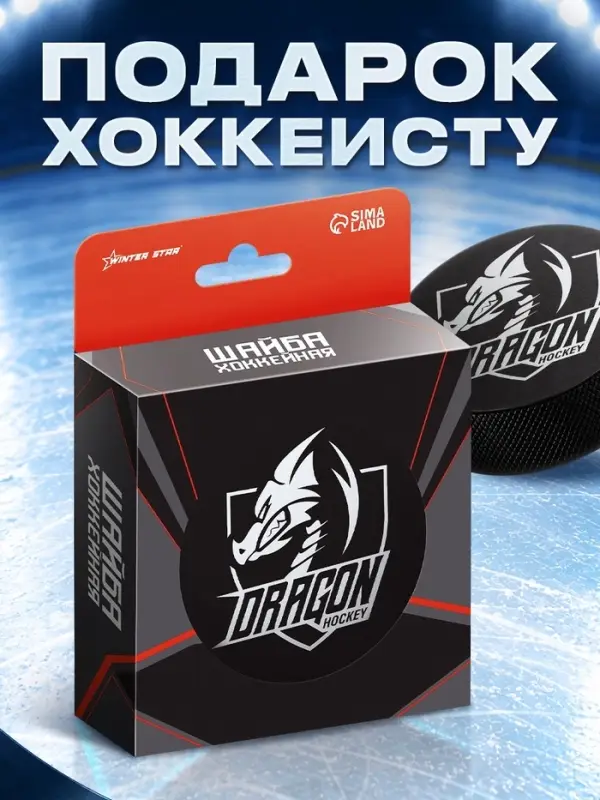 Шайба хоккейная Winter Star, детская, d=6 см