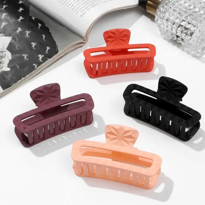 Краб для волос «Матовый», узор прямой, 7.5 см, микс Краб для волос «Матовый», узор прямой, 7.5 см, микс