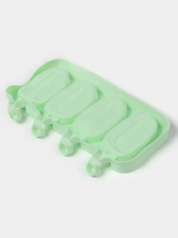 Форма для мороженого &laquo;Эскимо классика&raquo;, силикон, 25.8&times;14.6&times;2.6 см, 4 ячейки, МИКС