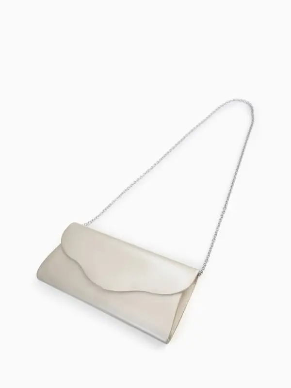 Сумка-клатч женская вечерняя на магните, на цепочке, однотонная, золотистая