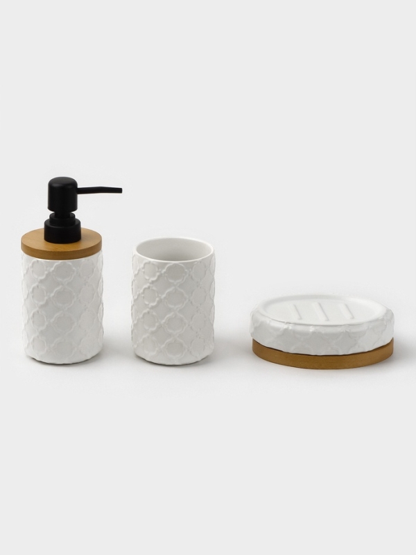 Набор для ванной Набор для ванной "Harmony" 3 предмета (мыльница. дозатор для мыла, стакан)