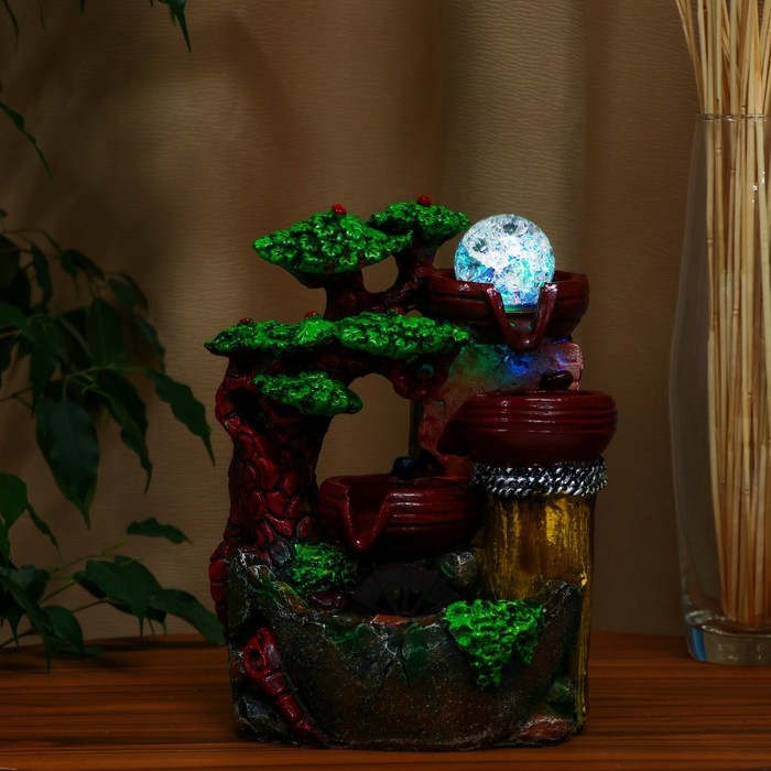 Фонтан Фонтан "Водопад в лесу" 14х17х27 см (с подсветкой)