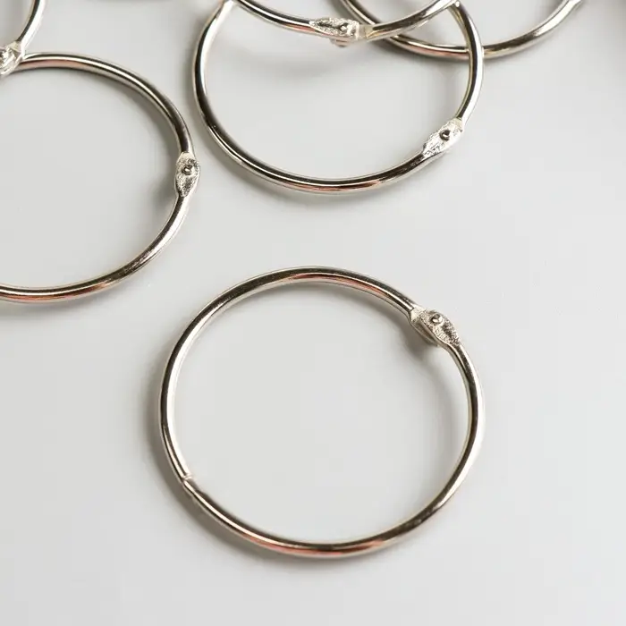 Кольцо для творчества (для фотоальбомов) Кольцо для творчества (для фотоальбомов) "Серебро" набор 8 шт внутр. d= 5 см внешн. d=5,5 см