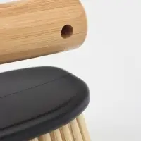 Щётка утюжок Доляна Meli, бамбуковая ручка, 12.5&times;6.5&times;9.5 см, чёрная