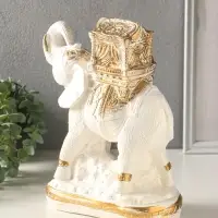 Копилка для денег &laquo;Слон Богатство&raquo;, гипс, белый, 29&times;21&times;9 см