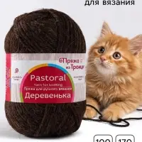 Пряжа для вязания спицами, крючком &laquo;Деревенька&raquo;, 100% шерсть, 170 м/100 г