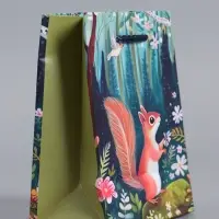 Пакет подарочный "Сказачный лес" ламинированый 11,5 х 14,5 х 6,5 см