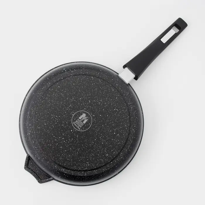 Сковорода Мечта &laquo;Гранит Black&raquo; Induction Pro, d=26 см, h=6 см, съёмная ручка, антипригарное покрытие, индукция, литой алюминий, чёрный