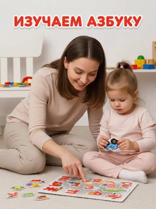 Магнитный игровой набор &laquo;Весёлый алфавит&raquo;, 40 элементов