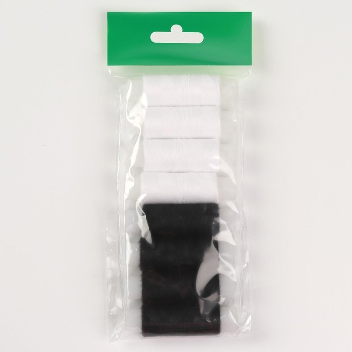 Набор ниток 40/2, 150 м, 8 шт, цвет чёрный/белый Набор ниток 40/2, 150 м, 8 шт, цвет чёрный/белый