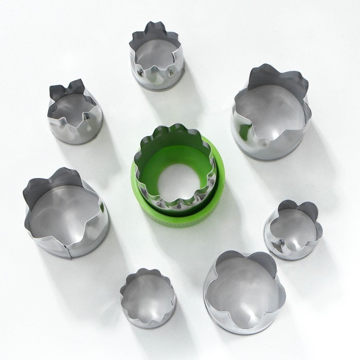 Набор овощерезок «Вкус», 8 предметов, зелёный Набор овощерезок «Вкус», 8 предметов, зелёный