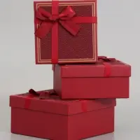 Набор подарочных коробок 3 в 1, 19&times;19&times;9.5 см, 17&times;17&times;8 см, 15&times;15&times;6.5 см