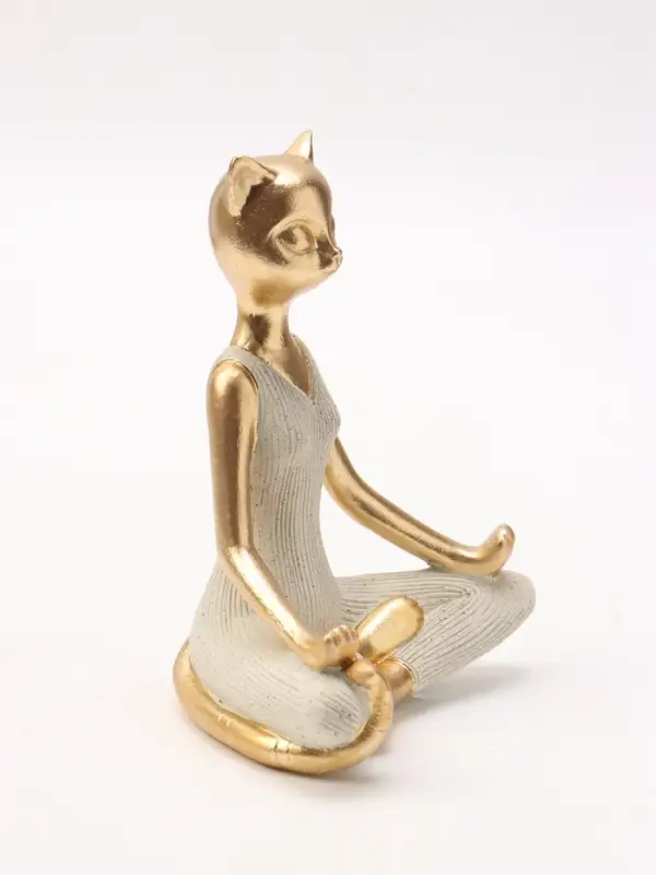Фигура интерьерная &laquo;Кошка - поза лотоса&raquo;, 13&times;8.5&times;16.5 см