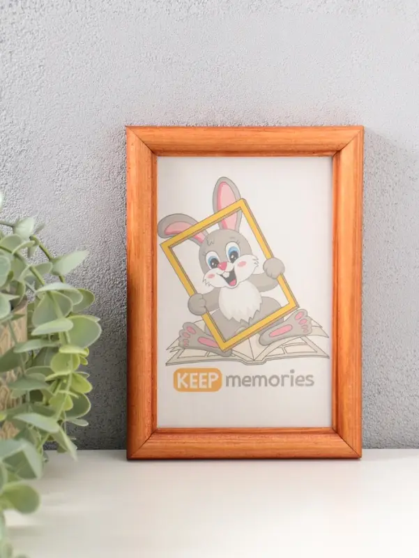 Фоторамка дерево 10х15 см, орех №1 (пластиковый экран)