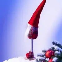 Фигура текстиль &laquo;Гном в красном&raquo; 55 см, 1 LED, от батареек AG13&times;3, свечение тёплое белое