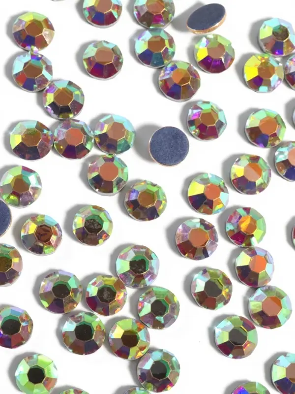 Стразы термоклеевые «Усечённый конус», с голографией, стеклянные, SS10, d=2.8 мм, 100 шт.
