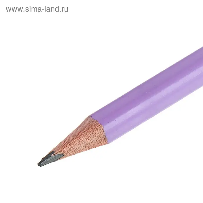 Карандаш чернографитный 2 мм Graphix Zefir, НВ, трёхгранный, сиреневый