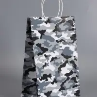 Пакеты подарочные, 23 Февраля , 24 х 10,5 х 32 см , набор 4 шт