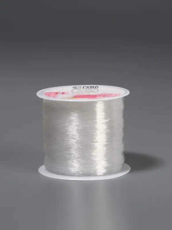 Нить для плетения, эластичная, 100&plusmn;1 м, d=0.4 мм, прозрачная