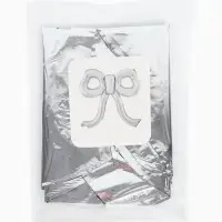 Воздушный шар фольгированный 22" "Бант" цвет серебро