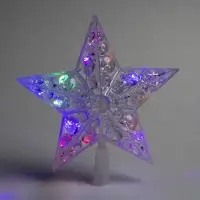 Светодиодная верхушка на ёлку &laquo;Звезда белая&raquo;, 22 см, 15 LED, 220 В, свечение мульти