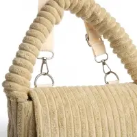 Сумка молодёжная на магните, 25.5&times;4.5&times;18.5 см, бежевая