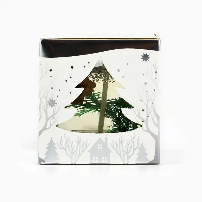 Свеча новогодняя гелевая &laquo;Еловый лес&raquo;, с декором внутри, 5&times;6 см