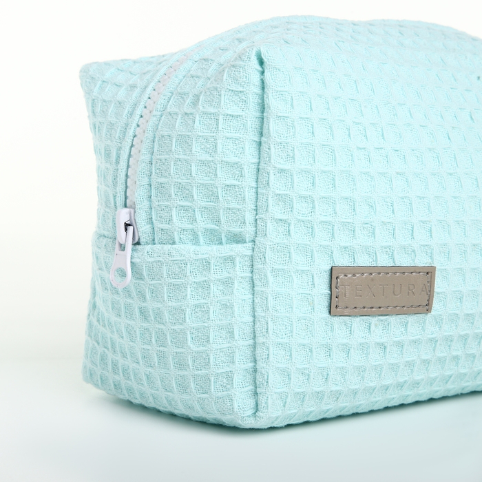 Косметичка на молнии TEXTURA, цвет бирюзовый Косметичка на молнии TEXTURA, цвет бирюзовый