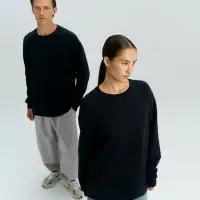 Свитшот оверсайз унисекс Omnifit, черный, размер XS/S