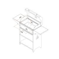 Мангал Family Optima BBQ FOB 2000, 2 мм, 133,2 х 44,1 х 111 см