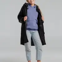 Дождевик детский Rainman Kids черный, 7-9 лет