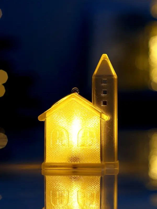 Световая фигура  Световая фигура "Домик", 8x5 см, 1 LED, LR1130x3, Т/БЕЛЫЙ