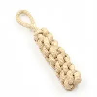 Игрушка канатная плетеная с ручкой,до 150 г, до 30 см