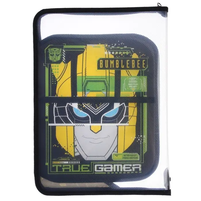 Папка пластиковая А4, на молнии, «Трансформеры»