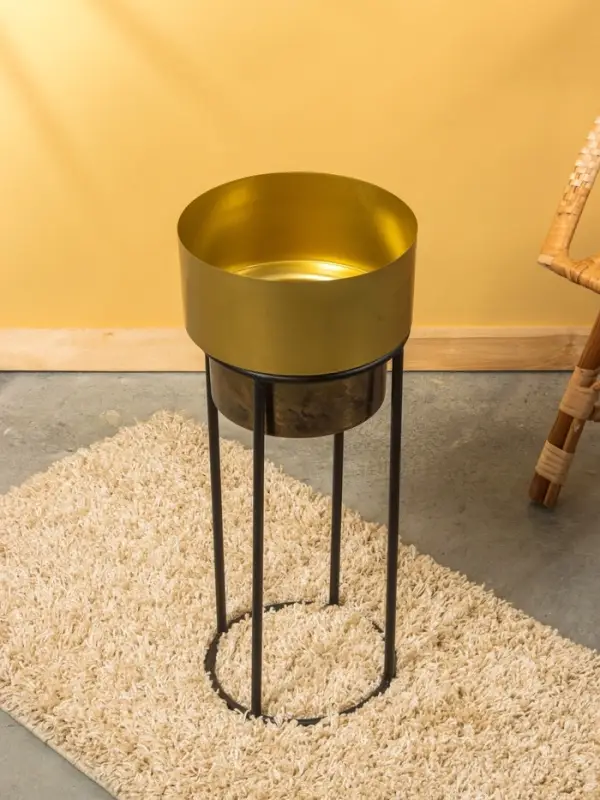 Кашпо на подставке  Кашпо на подставке "Золото Скифов" железо 27х27х63,5 см