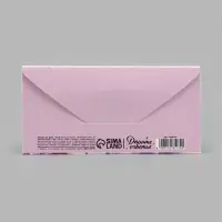 Конверт для денег &laquo;Желаю счастья&raquo;, сиреневые цветы, 16.5&times;8 см