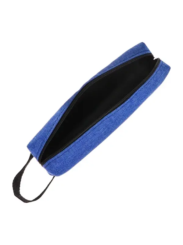 Пенал школьный на молнии Calligrata, 1 отделение, объёмный, синий