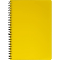 Бизнес-тетрадь А4,96л,кл,спир,пластик,тон.бл. Attache Bright colours Желтый