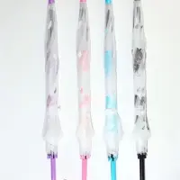 Зонт - трость полуавтоматический, 8 спиц, R=48/53 см, d=96 см, МИКС