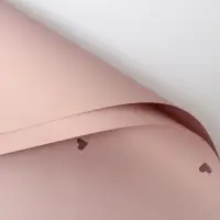 Пленка для цветов и букетов, в листах, 57×57 ±1 см, «Сердечки», пудра темная, 65 мкм