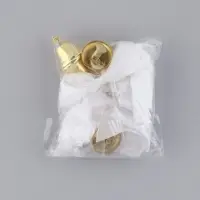 Колокольчик на булавке с бантом на выпускной, белый, d = 2,6 см