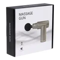 Массажёр для тела LEM-02, вибрационный, 4 насадки, 6 режимов, 1800-3200 об/мин, чёрный