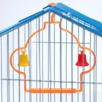 Клетка для птиц Bd-1/1d, 30&times;23&times;39 с, укомплектованная, фасовка 12 шт., голубая