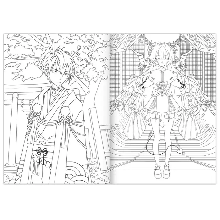 Раскраска «Песнь фантазии», 16 стр., Аниме