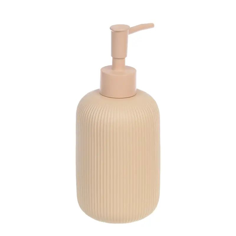 Диспенсер для жидкого мыла тм VETTA Монтана, 300мл, доломит, бежевый, 7,5х7,5х17,5см